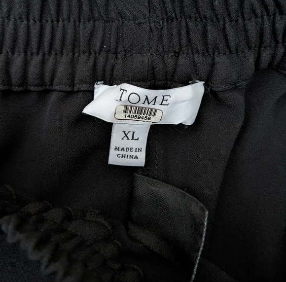 TOME Collective Classic Black Karate Pants Size XL - Picture 9 of 16